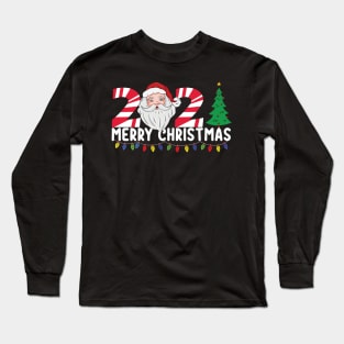 Matching Family Christmas 2021 Santa Tree Long Sleeve T-Shirt